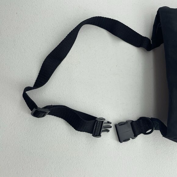 Vintage 80s Pro Spirit Black Canvas Fanny Pack Waist Belt Bag Hip Pack Grunge - Picture 7 of 16